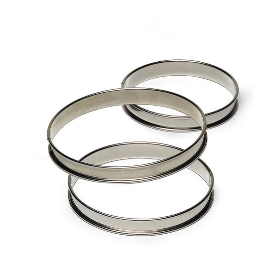 200MM S/S RND TARTE RING H27MM Pack Of 2 CC 14834950