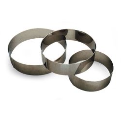 120MM S/S RND CAKE RING H60MM Pack Of 2 120MM S/S RND CAKE RING H60MM Pack Of 2