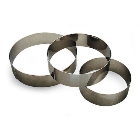 120MM S/S RND CAKE RING H60MM Pack Of 2 CC 14864905