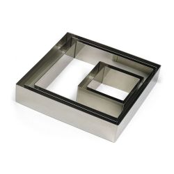 60MM S/S SQUARE NONNETTE RING H30MM Pack Of 2 60MM S/S SQUARE NONNETTE RING H30MM Pack Of 2