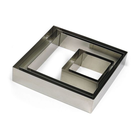 60MM S/S SQUARE NONNETTE RING H30MM Pack Of 2 CC 14869030