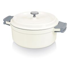 CASSEROLE & LID 28CM/6.8L IVORY