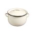 CASSEROLE & LID 18CM/2.8L CREAM/BLK