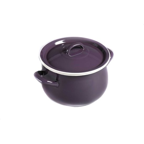 CASSEROLE & LID 18CM/2.8L AUBERGINE/CR CC 28506