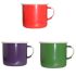 Set of 3 Emalia 7cm Enamel Mug Red/Green/Aubergine