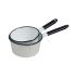 SAUCEPAN W/LIP 14CM WHITE/BLUE