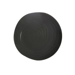 PLATE 16.5CM STEEL GREY-TEAK PLATE 16.5CM STEEL GREY-TEAK