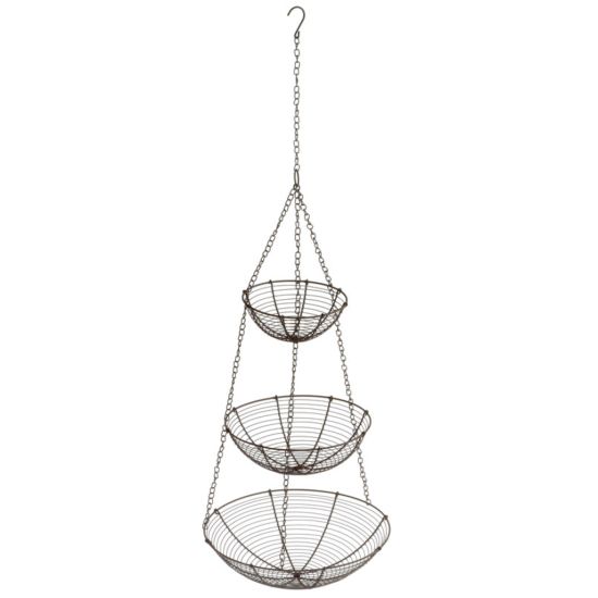 **3-TIER HANGING BASKET OLD IRON CC 42NC3010548