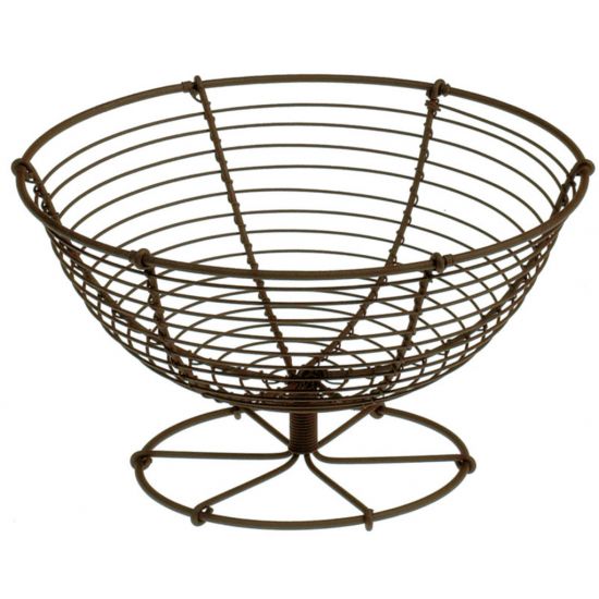 22CM ROUND FOOTED BASKET OLD IRON CC 42NC3012748