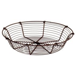 25CM RND SPLAYED BASKET OLD IRON