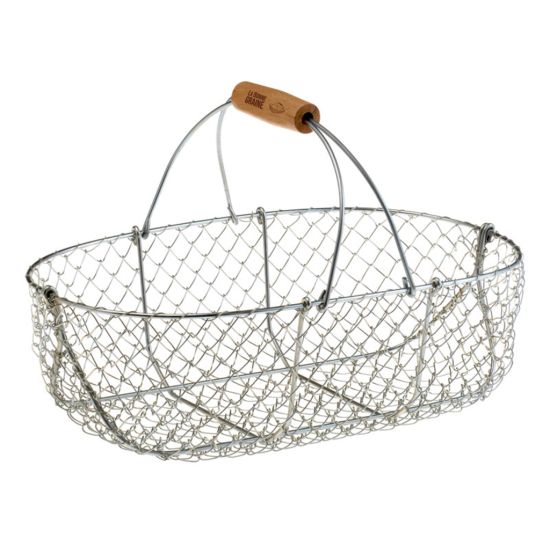 BASKET 7L 34X20CM W/WOOD HANDLE CC 42NC7060740