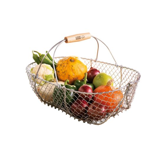 BASKET 7L 34X20CM W/WOOD HANDLE CC 42NC7060740