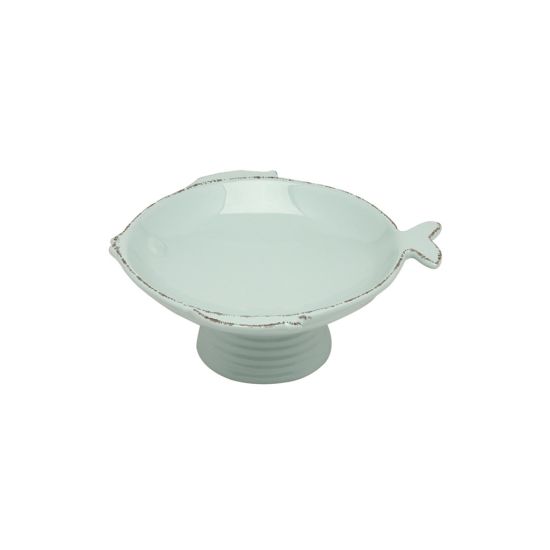 17CM FOOTED BOWL AQUA MARINA HT7.3CM CC 5500601