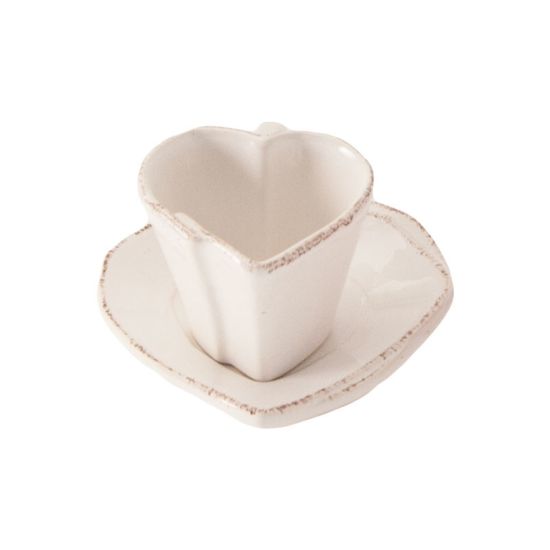 **CUP & SAUCER BIANCO LASTRA HEART CC 5512002