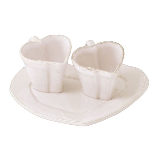 **TETE A TET SET BIANCO LASTRA HEART CC 5512302