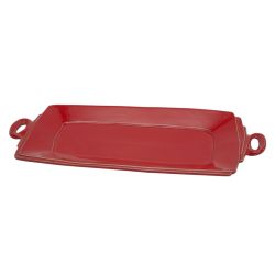 **40X22CM RECT PLATTER ROSSO LASTRA HEAR **40X22CM RECT PLATTER ROSSO LASTRA HEAR