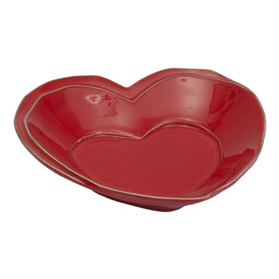 **17X15CM BOWL ROSSO LASTRA HEART CC 5512507