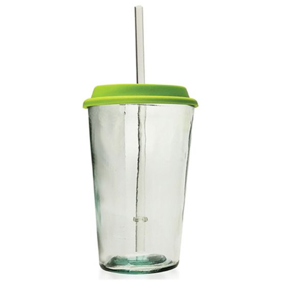 **500ML GREEN GLASS URBAN STYLE HT15CM Pack Of 3 CC 642236S30