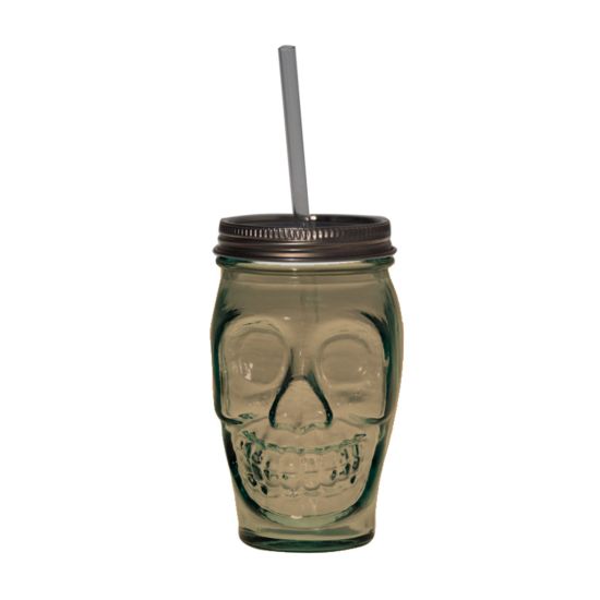 DRINKING TUMBLER W/LID BROWN 450CL SKULL Pack Of 2 CC 642345DB400