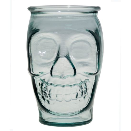 LARGE TUMBLER CLEAR 450CL SKULL Pack Of 3 CC 642346