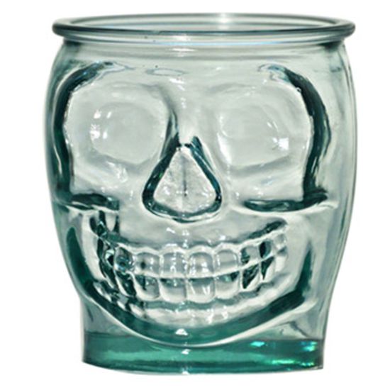 SMALL TUMBLER CLEAR 400CL SKULL Pack Of 3 CC 642347