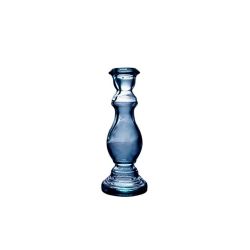 20CM CANDLESTICK BLUE GREY Pack Of 2