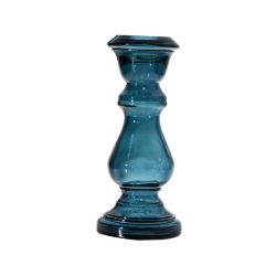 20CM CANDLESTICK DARK AQUA Pack Of 2