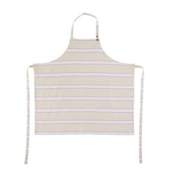 STD APRON PINK/CREAM STRIPE 84X88CM