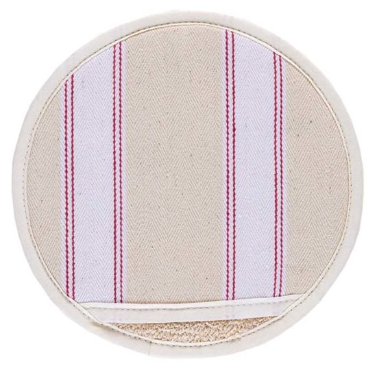 POT GRAB PINK/CREAM STRIPE 22CM Pack Of 2 CC 810023