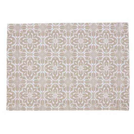 PLACEMAT TAUPE TILE 42X30CM Pack Of 2 CC 811087