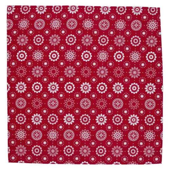 PK 4 NAPKINS XMAS SNOWFLAKE 57X57CM CC 811106