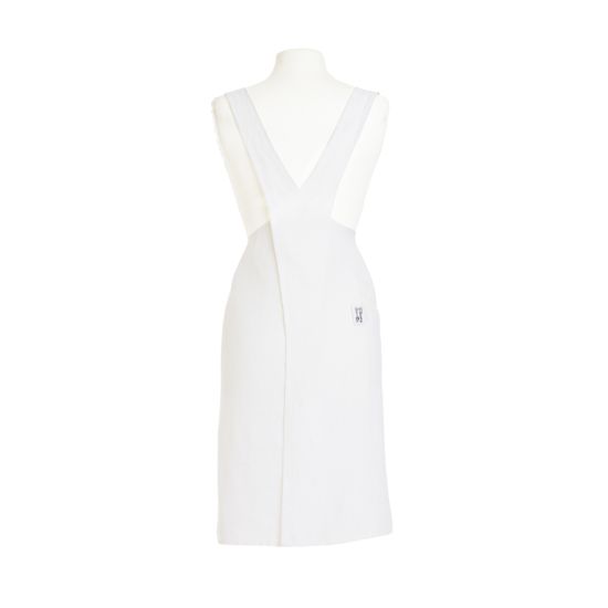 LINEN CROSSOVER APRON WHITE CC 820280