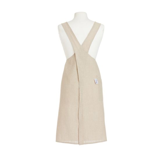 LINEN CROSSOVER APRON NATURAL CC 820281