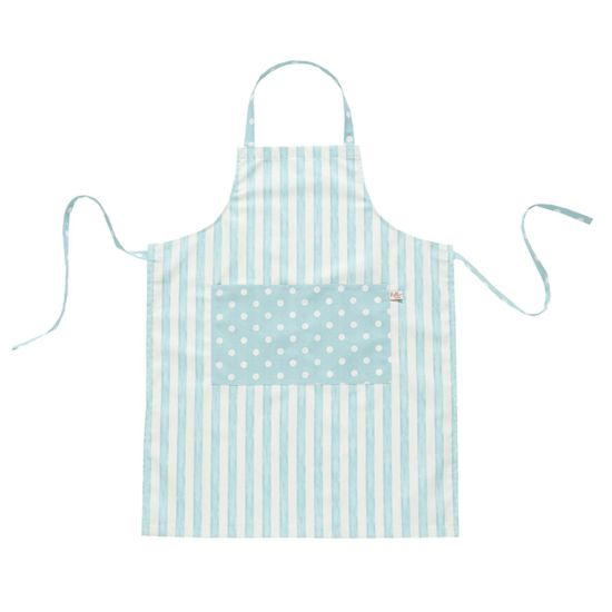 ALICE STD APRON AQUA/WHT SPOT CC 827160