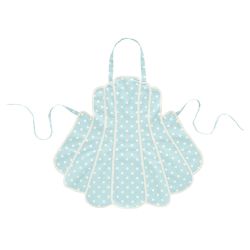 ALICE PANEL APRON AQUA/WHT SPOT ALICE PANEL APRON AQUA/WHT SPOT