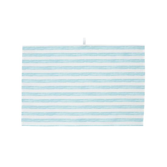 ALICE TEA TOWEL AQUA/WHT STRIPE 46X70CM Pack Of 3 CC 827165