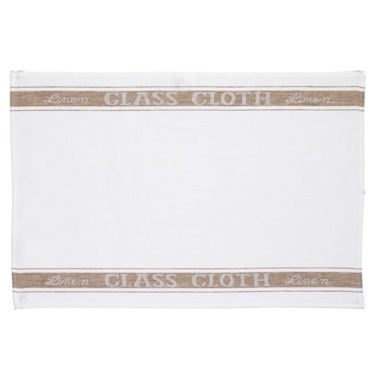 GLASSCLOTH WHT/NATURAL STRIPE 70X47CM Pack Of 2 CC 843063