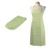 Cest Ca 100% Cotton Hannah Apron and Double Oven Glove Set