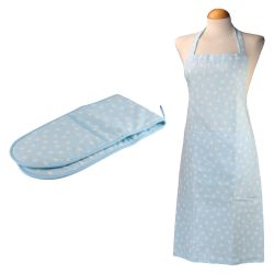 Cest Ca 100% Cotton Skye Apron and Double Oven Glove Set