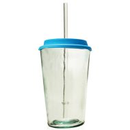 **500ML BLUE GLASS URBAN STYLE HT15CM/D9