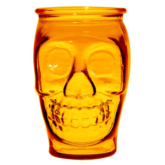 LARGE TUMBLER ORANGE 450CL SKULL CC CS-642346DB08-1