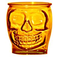 SMALL TUMBLER ORANGE 400CL SKULL