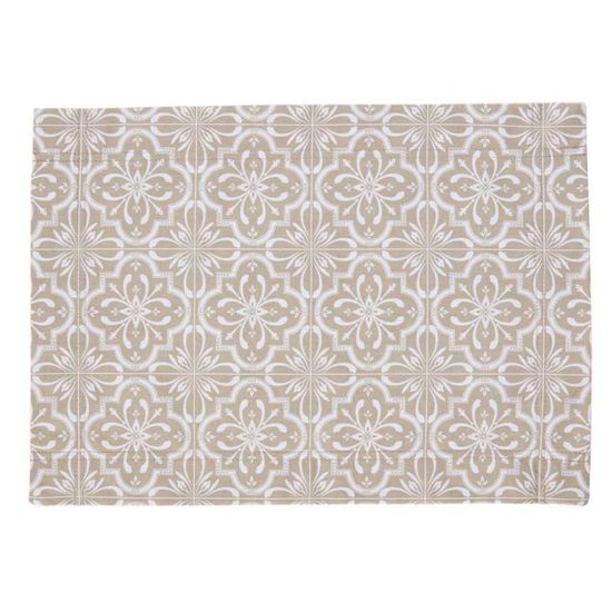 PLACEMAT TAUPE TILE 42X30CM CC CS-811087-1