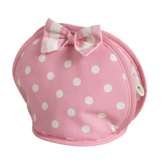 EMILY BOW TEA COSY PINK SPOT CC CS-828206-1