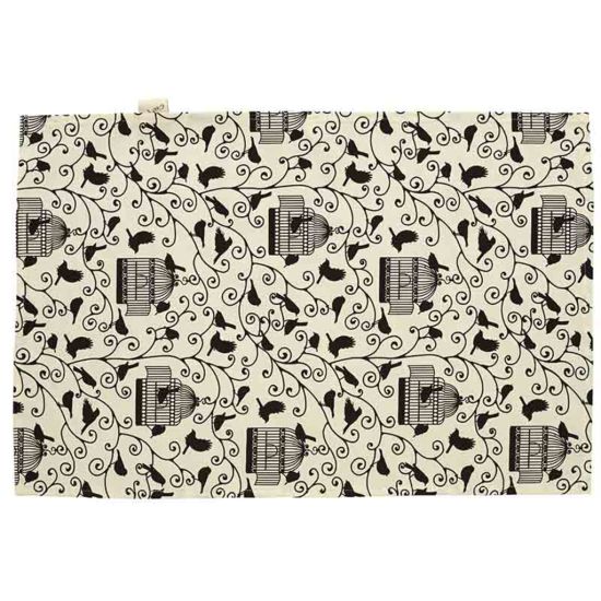 BIRD CAGES TEA TOWEL 46X70CM CC CS-828237-1