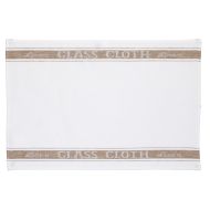 GLASSCLOTH WHT/NATURAL STRIPE 70X47CM